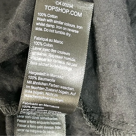 TOPSHOP tank top layered looking Flowy blouse SOLID BLACK V neck sleeveless 12 - Picture 9 of 11